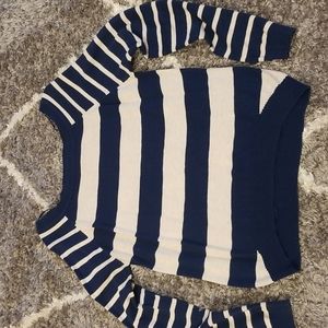Red Camel Navy and White Striped Sweater